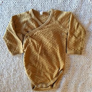 Quincey Mae mustard kimono top